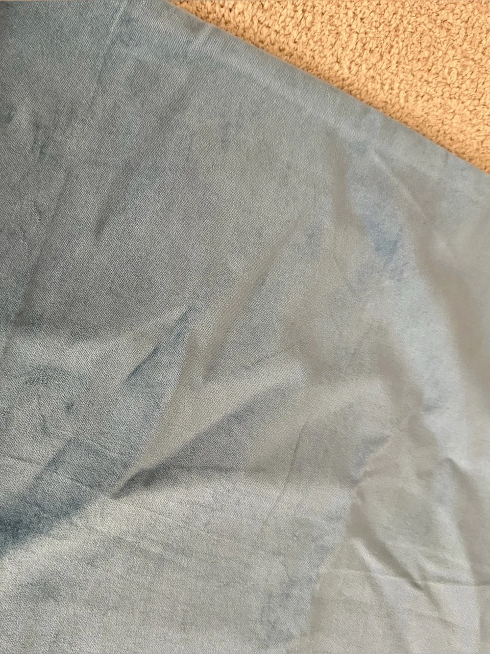 Pottery Barn Icon Velvet Pillow Cover 22x22 Cornflower Blue NWT